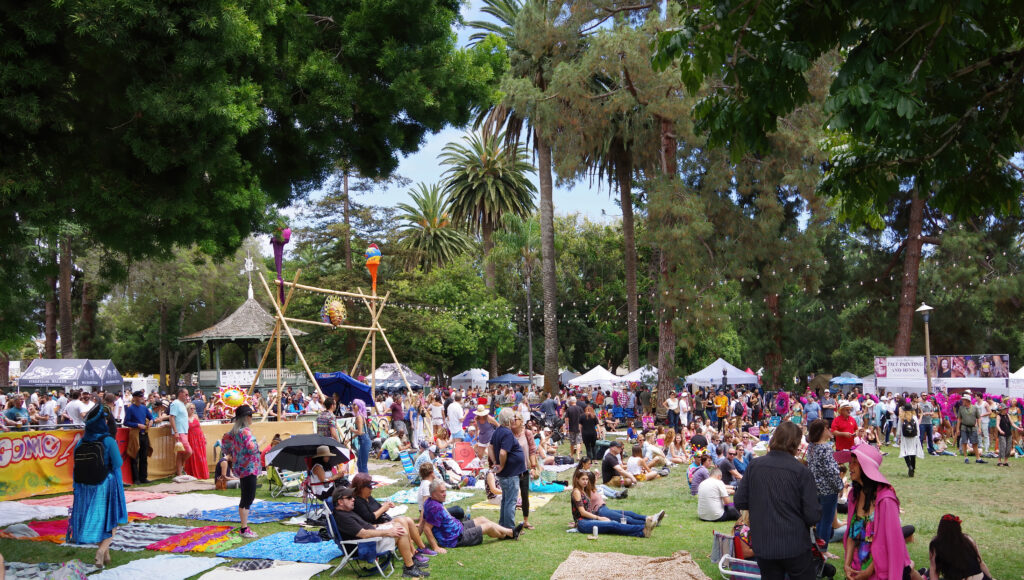 Public gathering in Santa Barbara